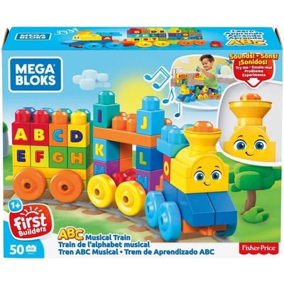 Mega Bloks First Builders hudební vláček s písmenky – Zboží Dáma