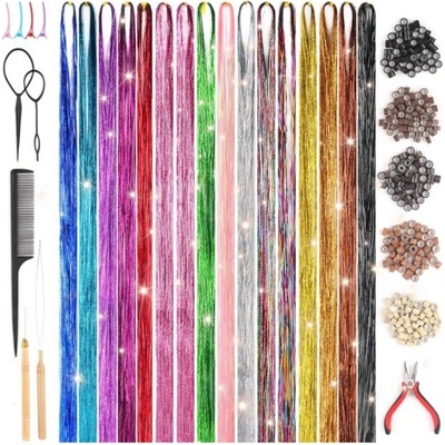 Doris Kadeřnická sada barevných pramenů na vlasy a doplňky – Zboží Mobilmania