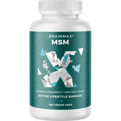 BrainMax MSM, 800 mg, 200 rastlinných kapsúl