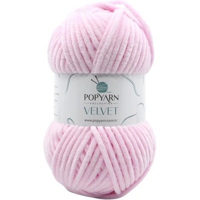 POPYARN Pletací příze Velvet B04 - růžová