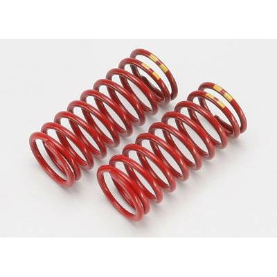 Traxxas Spring, shock (red) (long) (GTR) (4.9 rate double yellow str, TRX5648 (TRX5648)