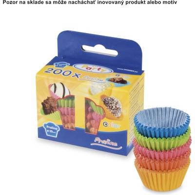 PAP Cukrárenský košíček farebný mix Ø25x18mm 200 ks