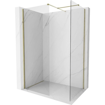 Mexen Kioto-X преграда за душ Walk-in 90 x 70 см, прозрачна 10 мм, златна - 800-090-202-50-00-070-X (800-090-202-50-00-070-X)