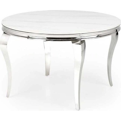 Halmar Jídelní stůl Regia mramor / stříbrná