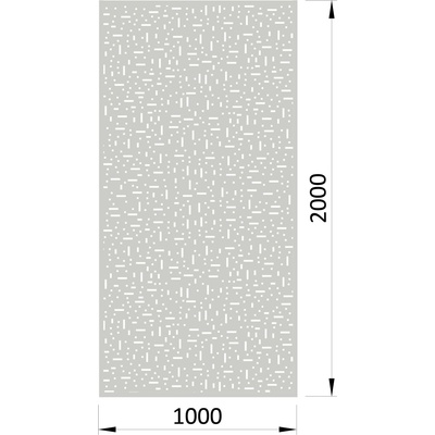 Dierovaný plech Zn 1000 x 2000 x 1,5 mm, štvorcové otvory