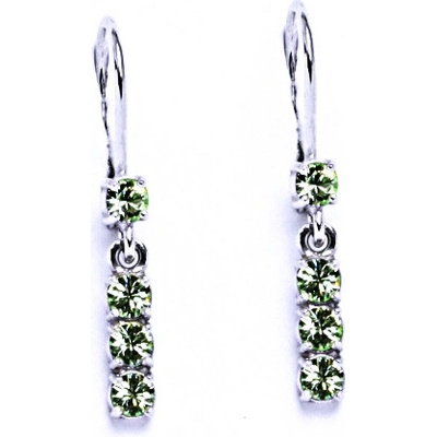 Čištín stříbrné se Swarovski krystalem chryzolit NK 1339/1323