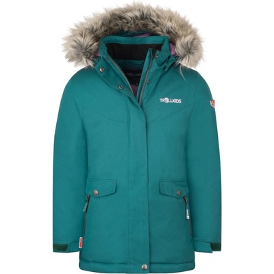 Trollkids Детско палто Trollkids Girl's Oslo Coat XT Coat - Midnight Petrol / Light Violet - размер 164 (EU) (703-2233-1219)