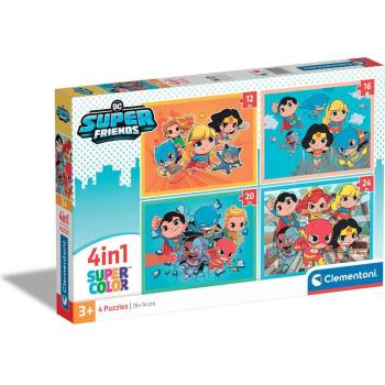 Clementoni 4 в 1 Пъзел DC Comics Super Friends (1009091F)