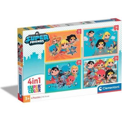 Clementoni 4 в 1 Пъзел DC Comics Super Friends (1009091F)