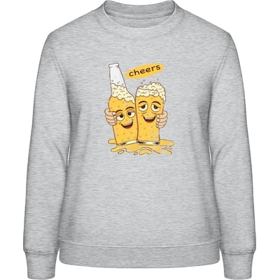 AWDis Sweat mikina Pivní motiv Na zdraví Šedivá šedá