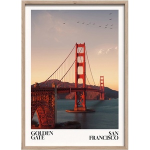 Styler Печатна картина с включена рамка 50x70 cm Golden Gate - Styler (OB-22937)