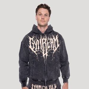 GymBeam Суичър Abyss Charcoal S