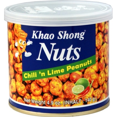 KHAO SHONG Snack arašídy chilli a limetka 140 g