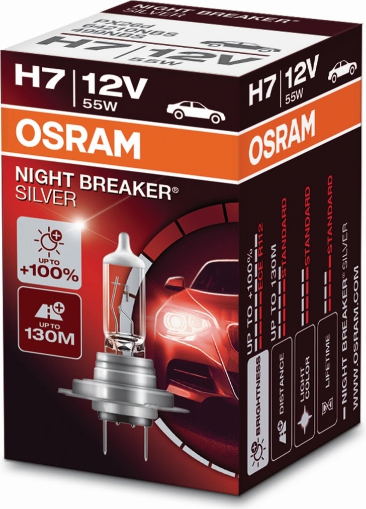 Osram Night Breaker Silver H7 PX26d 12V 55W 64210NBS