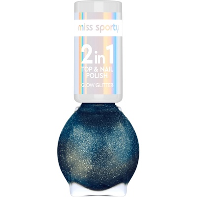 miss sporty lak na nehty 2 v 1 Glow Glitter 70 7 ml