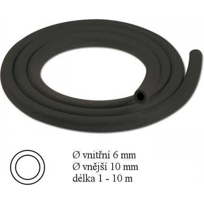 Benzinová hadička gumová vnitřní Ø=6mm, vnější Ø=10mm, délka 1m – Hledejceny.cz