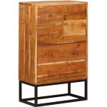 vidaXL Шкаф с чекмеджета с чекмедже с врата Естествен 55 x 30 x 90 см (4104616)