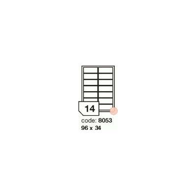 Rayfilm R0555.8053A stříbrné PET laser etikety 96x31mm 100 listů