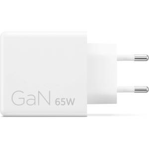 Lenovo Dual USB-C 65W GaN Charger | Charger optimal for laptop and phone | White - G0A6065WEU (G0A6065WEU)