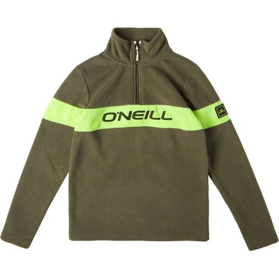 O'Neill Colorblock Fleece khaki reflexný neón