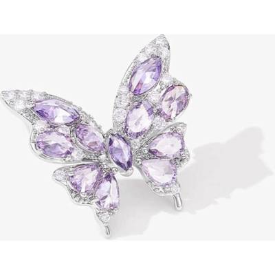 Éternelle Brož ve tvaru motýla s fialovými zirkony Violetta B8180-0250544 Fialová