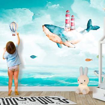 Image 1 of Art Gift Decor Фототапет Рибки и самолети