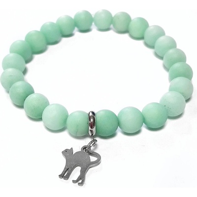 Veselý jezevčík matný amazonit kočka 11969441