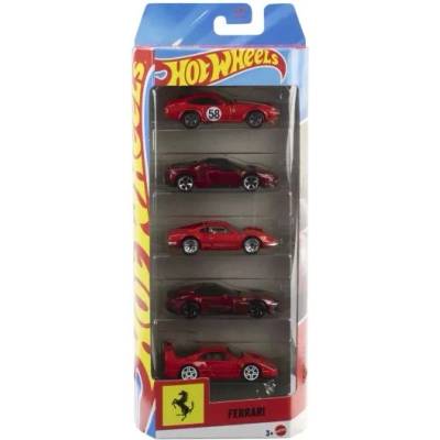 Mattel Hot Wheels: колички: Ferrari комплект от 5 броя (JLN12)