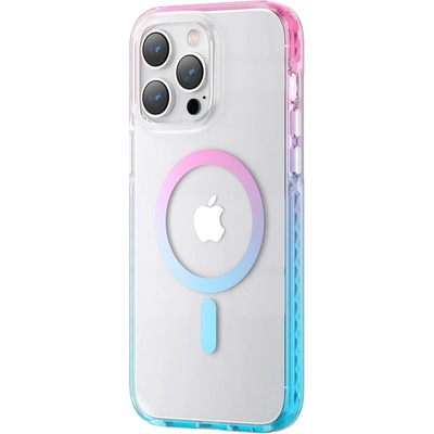 Kingxbar Кейс Kingxbar PQY Ice Crystal Series за iPhone 14 Pro, съвместим с MagSafe, розово-син (KXG0055144)