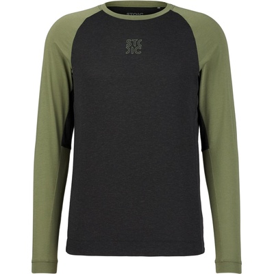Stoic Мъжка фланелка с дълъг ръкав за колоездене Stoic PerformanceMerino LofsdalenSt. MTB L/S Cycling jersey - Moss Green / Black - размер 3XL (056-4035-0216)
