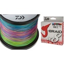 DAIWA splietaná šnúra J-BRAID X8 Multi-color 300 m - 0,22 mm, 17 kg, 300 m