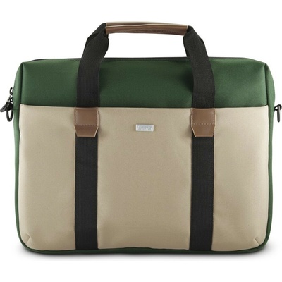 Hama Silvan, taška na notebook, pre 34-36 cm (13,3-14,1), recyklovaný polyester, béžová/zelená 222061