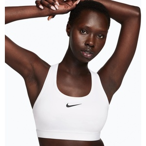Nike Спортен сутиен Nike Swoosh Medium Support Training Bra white/stone mauve/black