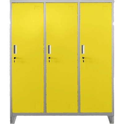 МЕТАЛЕН ШКАФ cr-1604-3 jz - СИВ/ЖЪЛТ
