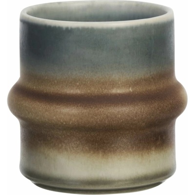 MADAM STOLTZ Kameninový hrnček Two Tone Blue/Brown 300 ml