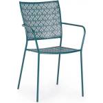 Bizzotto Градински стол LIZETTE 54x55x89 cm. океанско синьо (0802967)