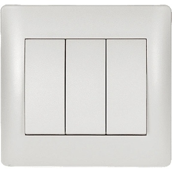 ELMARK Rhyme КЛЮЧ ТРОЕН СХ. 1 БЯЛ - МЕТАЛИК (11721)