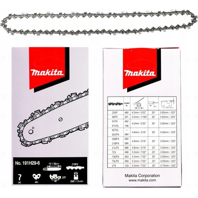 Makita Pilový řetěz 21BPX 38cm 1.5mm 64 článků 0.325" 191H29-6