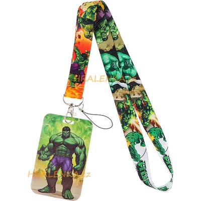 Šňůrka na krk 22235 s cedulkou Avengers HULK