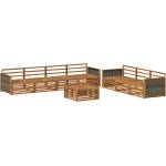 vidaXL Комплект дивани за открито 8 бр. Натурално (3383107)