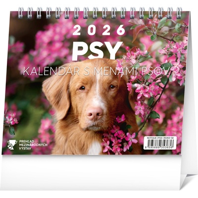 NOTIQUE Stolový Psy s menami psov 16,5 x 13 cm 2026