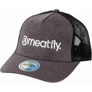 Meatfly шапка с козирка Horton Trucker Grey / White Logo | Черна | Размер Meatfly | Cheren | МЪЖЕ | ЕДИН РАЗМЕР