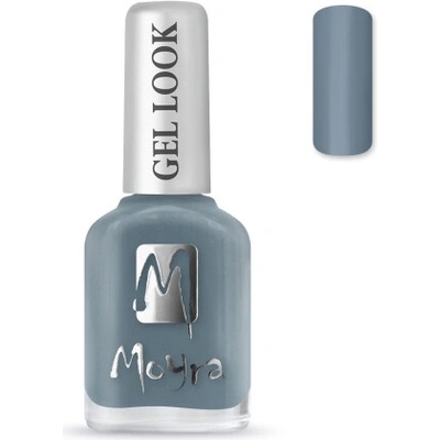 Moyra Gel Look lak na nehty 1015 Maeva 12 ml - šedomodrý gelový efekt