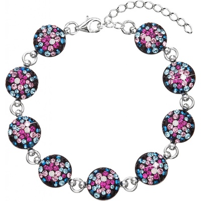 Pavona stříbrný se Swarovski krystaly mix barev 33048.4 galaxy