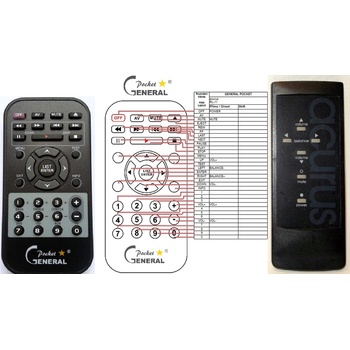 съвместим ACURUS RL11, TL11 - съвместимо дистанционно управление на марката General (RL11, TL11)