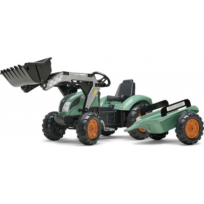 Falk šliapací traktor SUPER LOADER 1054AM s nakladačom a prívesom zelený