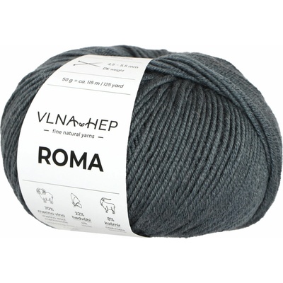Vlna-hep Příze Roma - luxusní přírodní příze - kašmír, merino vlna, hedvábí Roma: 133040 Gray Whale