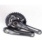 SHIMANO , front chainwheel, fc-m617, deore, for rear 10-speed, 170mm, 2-pcs fc, 36x22t, w/bb, black, bulk (cr872)