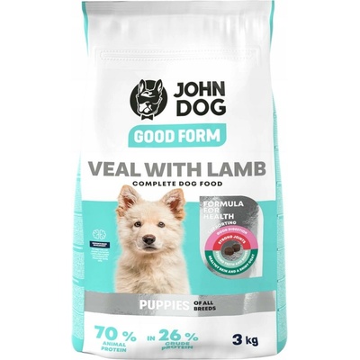 John Dog Good Form Puppy Veal with Lamb 3 kg