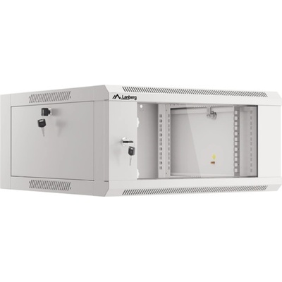 Lanberg rack cabinet 19" wall-mounted 4U 600 fast assembly (flat pack) grey (WFFA-5604-10S)